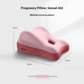 Hip Raised Multifunctional Bedside Sleep With Face Down Artifact Sofa Cushion (Option: Double Pink Color Blocking-41x48x23cm)
