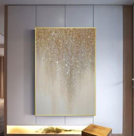 100% Hand Painted Abstract Oil Painting Wall Art Modern Gold Foil Picture On Canvas Minimalist Home Decoration For Living Room No Frame (size: 100X150cm)