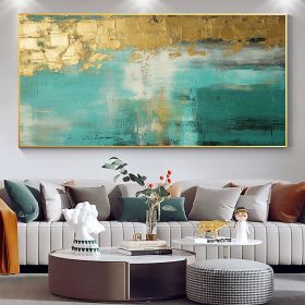 Handmade Oil Painting Large Original Gold Oil Painting on Canvas Abstract Gold Art Painting Bedroom Wall Decor Modern Textured Wall Art Decorative Pai (Style: 01, size: 50X100cm)