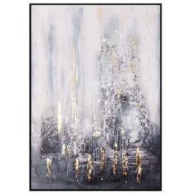 Large Original Hand Painted Abstract Textured Modern Golden Oil Painting On Canvas Wall Art For Living Room Home Decor No Frame (size: 100X150cm)