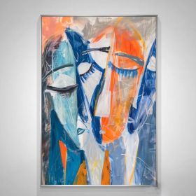 Abstract Face Oil Painting Woman Face Artwork Abstract Lady Painting Modern Wall Art Woman Face Painting Female Abstract Wall Art Home Decor (Style: 01, size: 120x160cm)