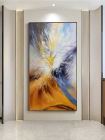 Gold Foil Picture Art Hand Painted Modern Abstract Oil Painting Canvas Wall Art Living Room Home Decor Painting (size: 100X150cm)